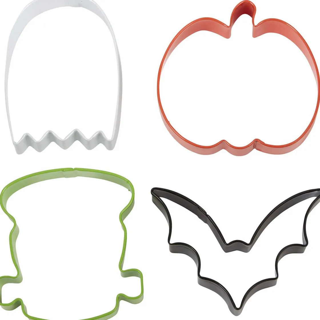 Wilton Uitsteker Vleermuis/Pompoen/Geest/Frankenstein Set/4* Figuur Stekers