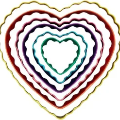 Wilton Uitstekers Hart Dubbelzijdig Set/6* Figuur Stekers